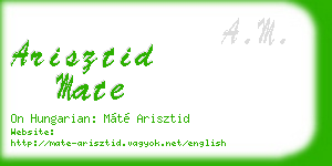 arisztid mate business card
